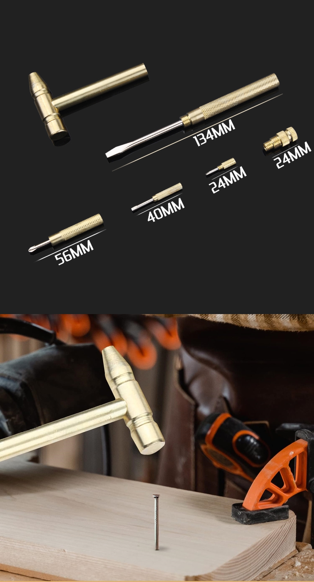 Çekiç ve 4 Farklı Tornavida Multi Set 721302