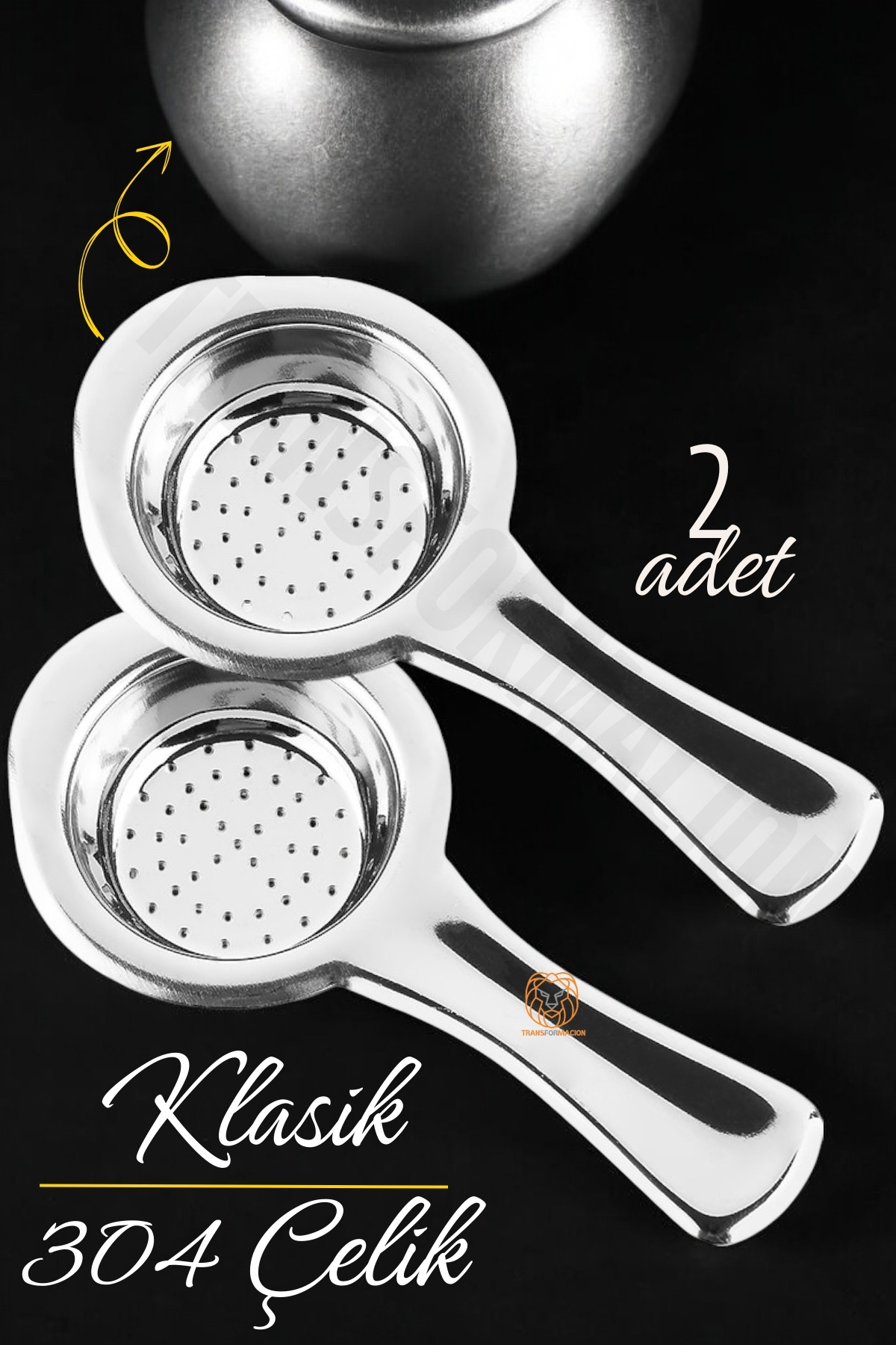 Klasik Çay Süzgeci 304 Paslanmaz Çelik 2 ADET 721304