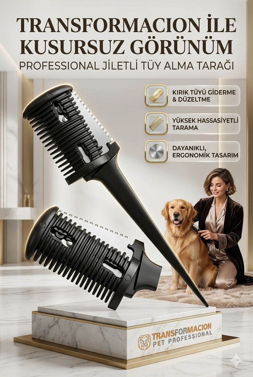 Kedi ve Köpek Jiletli Tüy Alma Tarağı 721309