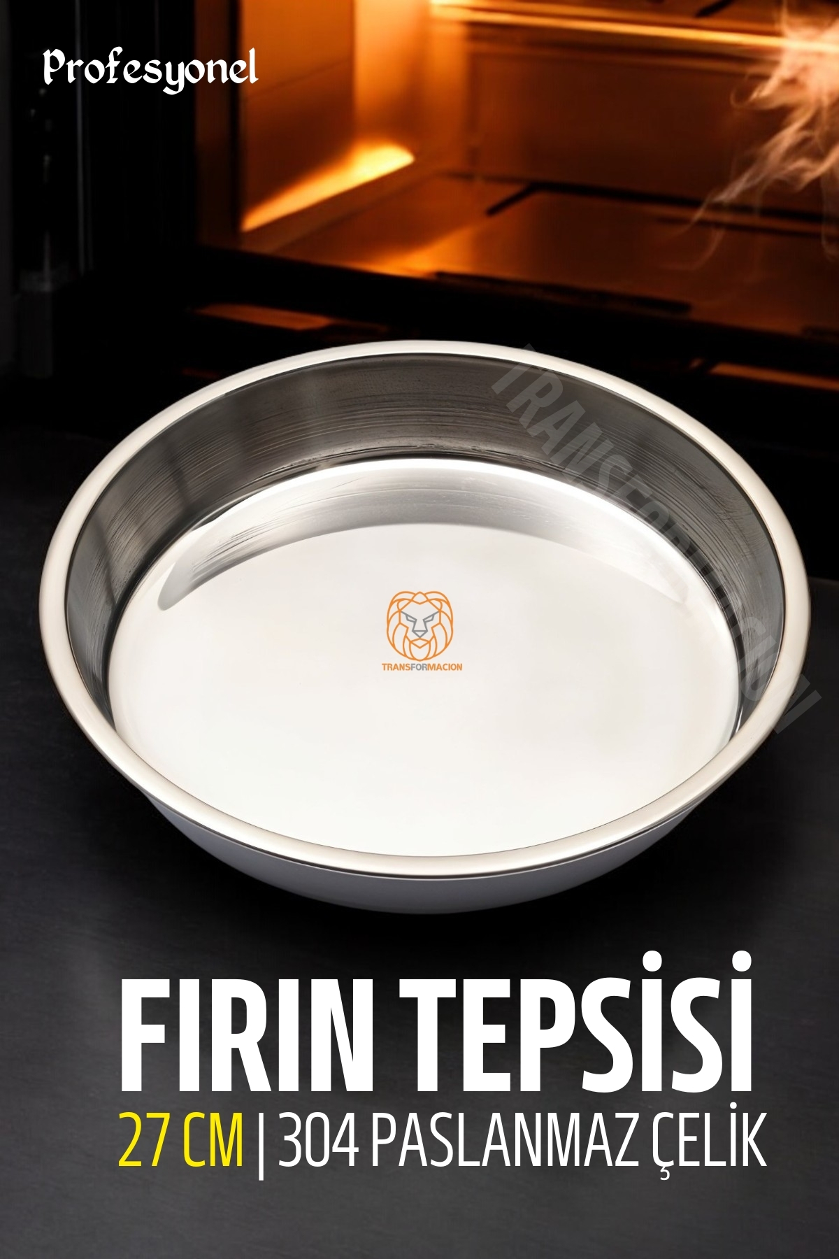 TransForMacion Çelik Fırın Tepsisi 27 cm 304 Paslanmaz Çelik 721312