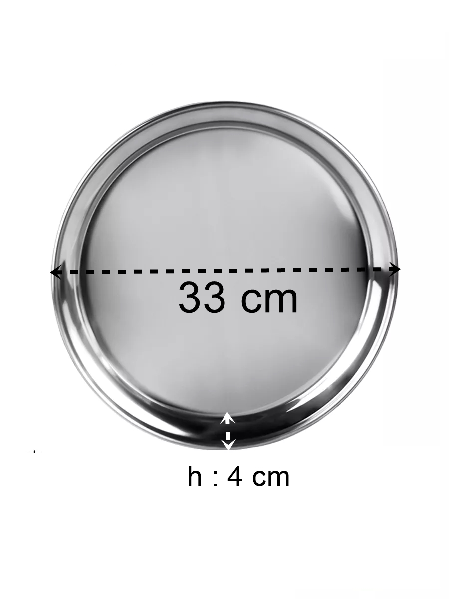 Çelik Fırın Tepsisi 33 cm 304 Paslanmaz Çelik 721313