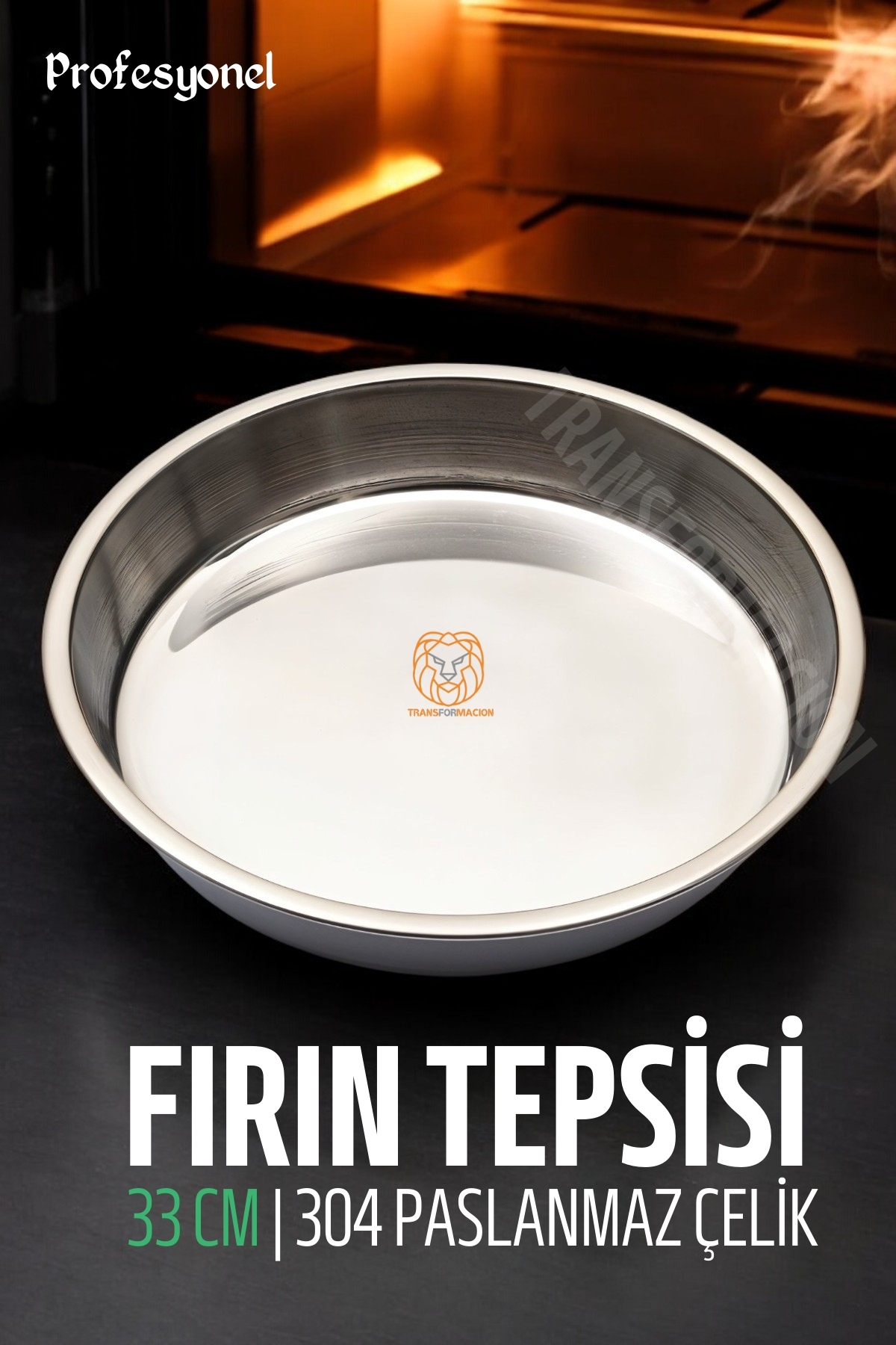 Çelik Fırın Tepsisi 33 cm 304 Paslanmaz Çelik 721313