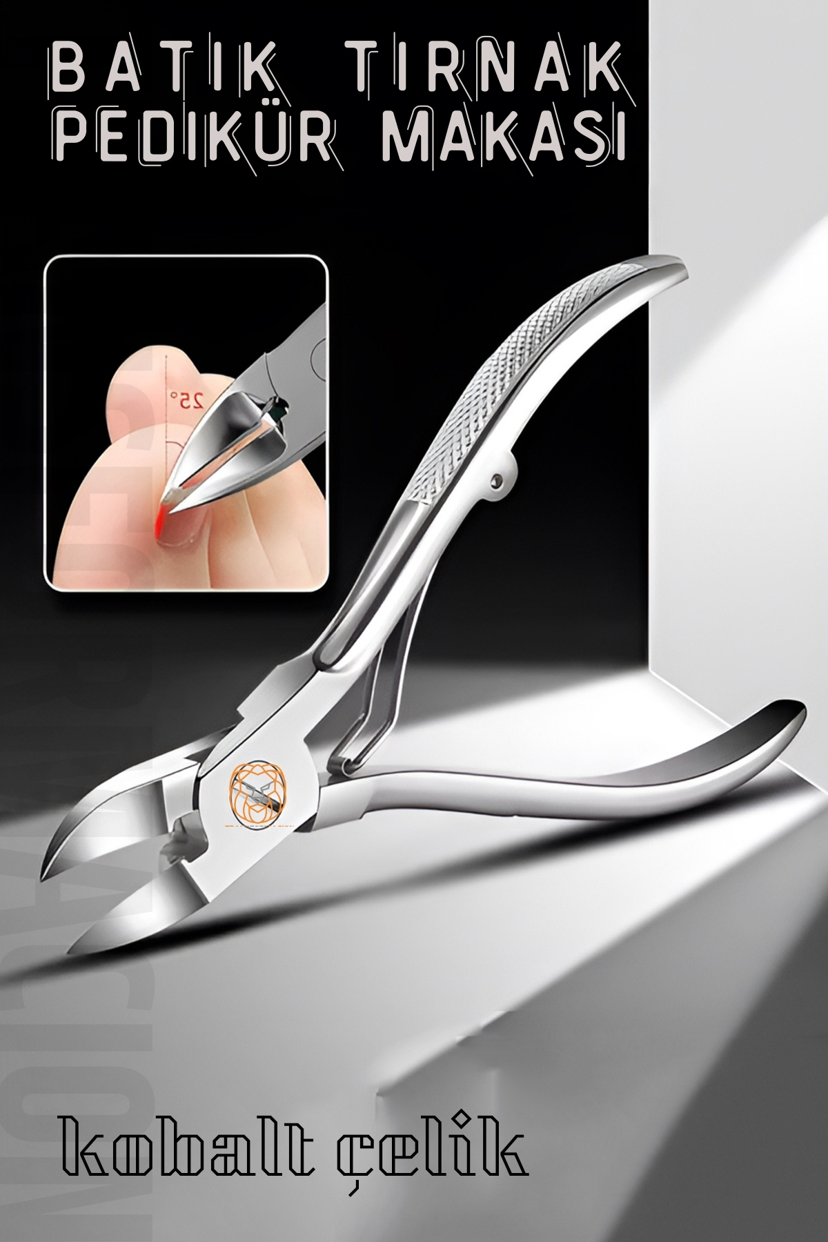 TransForMacion Pedikür Makası Tırnak Batık Makası Kobalt Çelik Profesyonel 721331