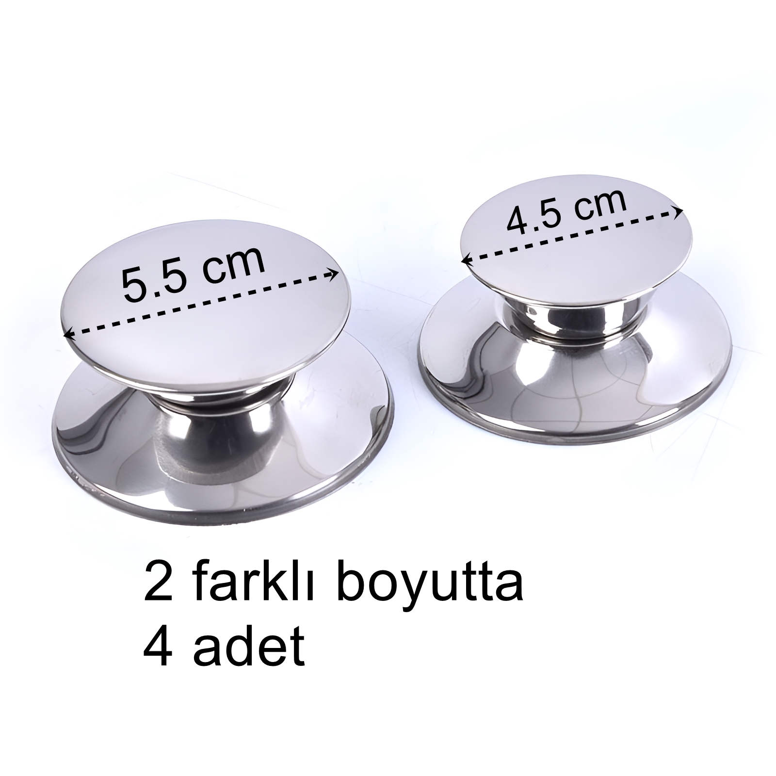 Tencere Tava Tepesi Tencere Tava Kapağı Tutucu 2 Boy 4 Adet 721333