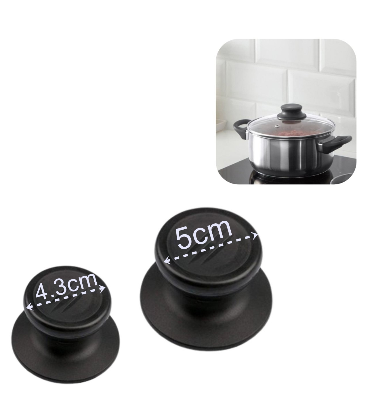 Tencere Tava Tepesi Tencere Tava Kapağı Tutucu 2 Boy 4 Adet 721334