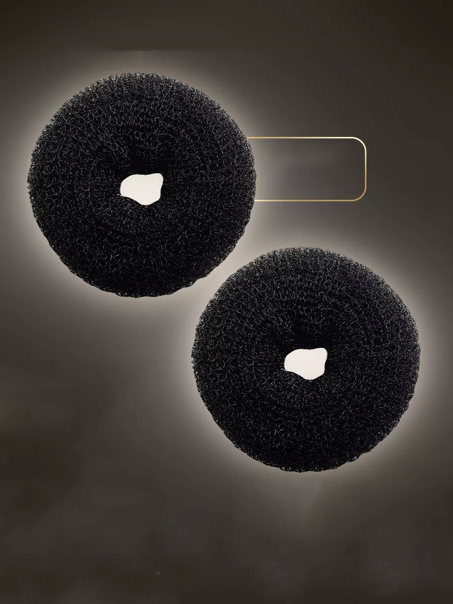 Siyah Saç Topuz Süngeri  2 ADET 12 CM Çap 5 cm Kalınlık 721338