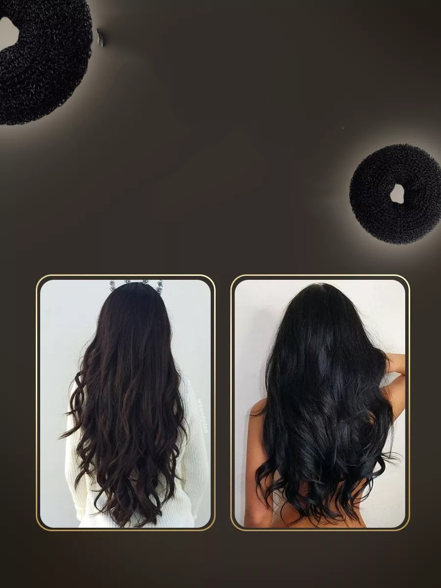 Siyah Saç Topuz Süngeri  2 ADET 12 CM Çap 5 cm Kalınlık 721338