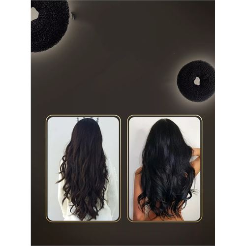 TransForMacion Siyah Saç Topuz Süngeri  2 ADET 14 CM Çap 6 cm Kalınlık  721341