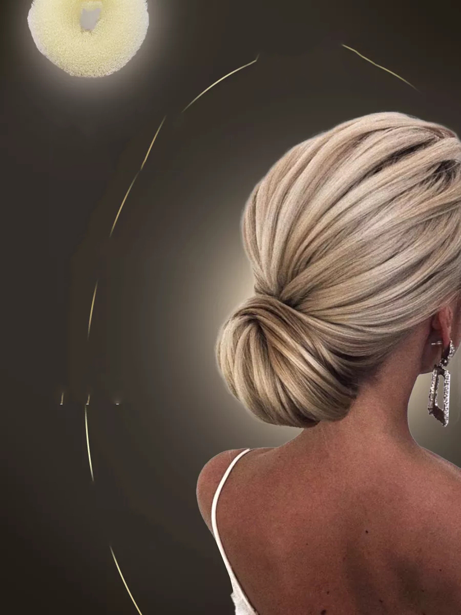 Gold Saç Topuz Süngeri  2 ADET 12 CM Çap 5 cm Kalınlık 721340