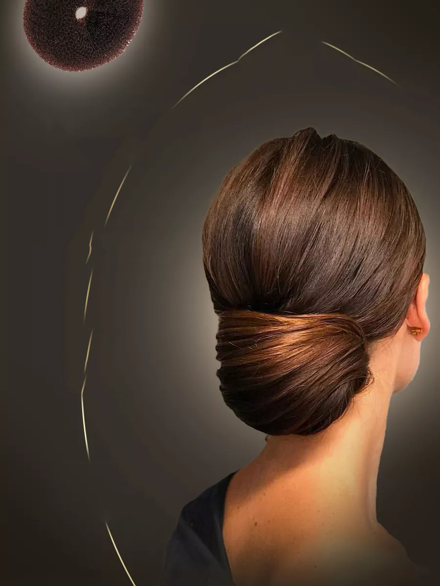 Kahve Saç Topuz Süngeri  2 ADET 14 CM Çap 6 cm Kalınlık  721342