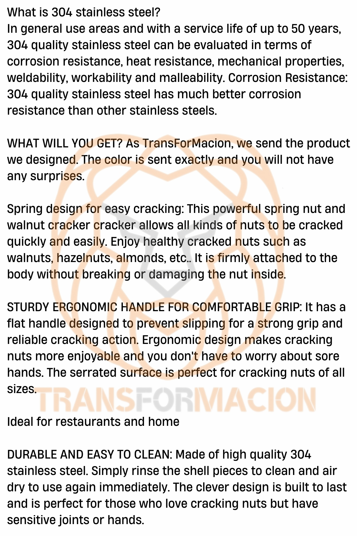 Fındık ve Ceviz Kırıcı 304 Paslanmaz Çelik 721349