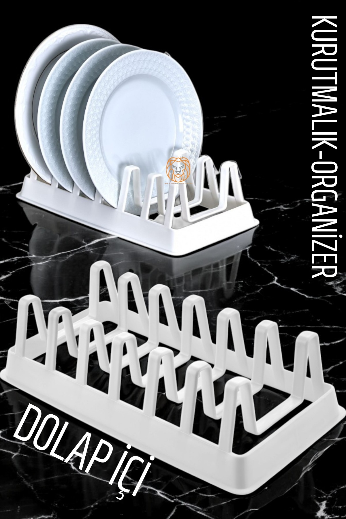 Tabak Düzenleyici Kurutmalık Dolap İçi Tencere Kapak Organizer BEYAZ 721351