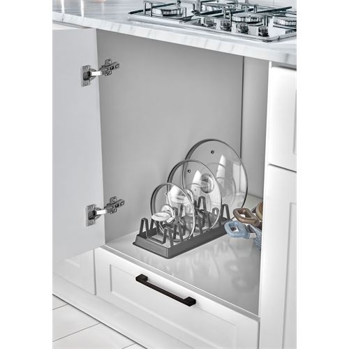 TransForMacion Tabak Düzenleyici Kurutmalık Dolap İçi Tencere Kapak Organizer GRİ 721351