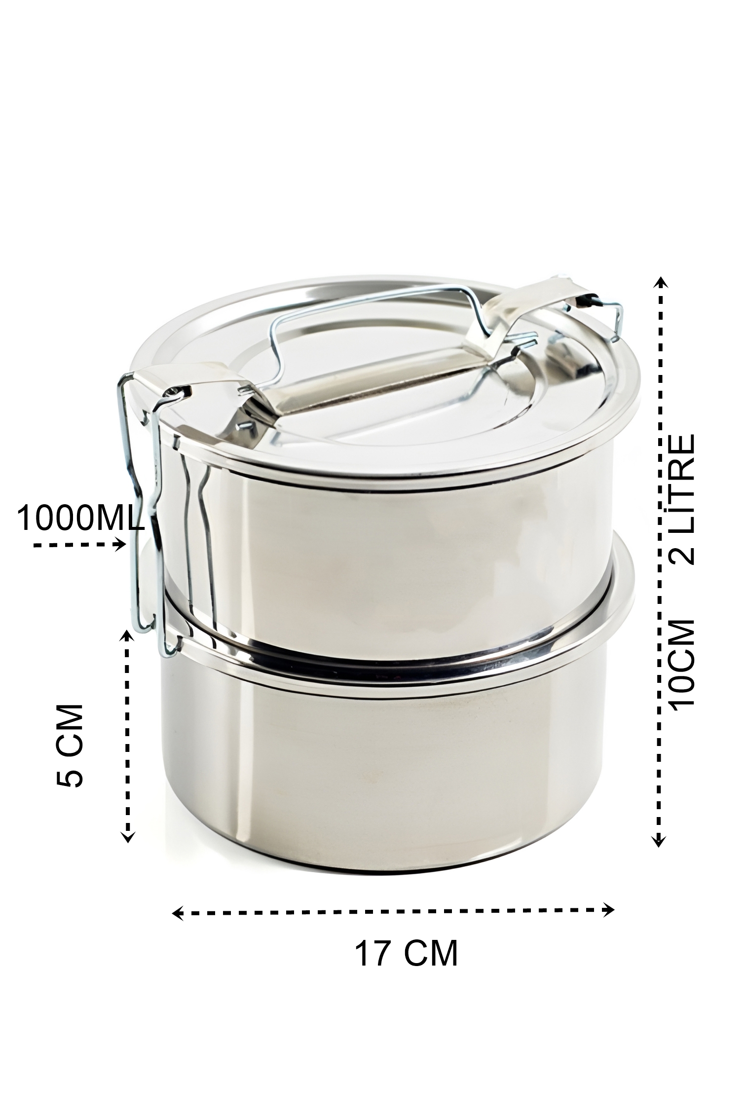 Sefer Tası Paslanmaz Çelik Yemek Kabı 17 cm 2 LİTRE 721367