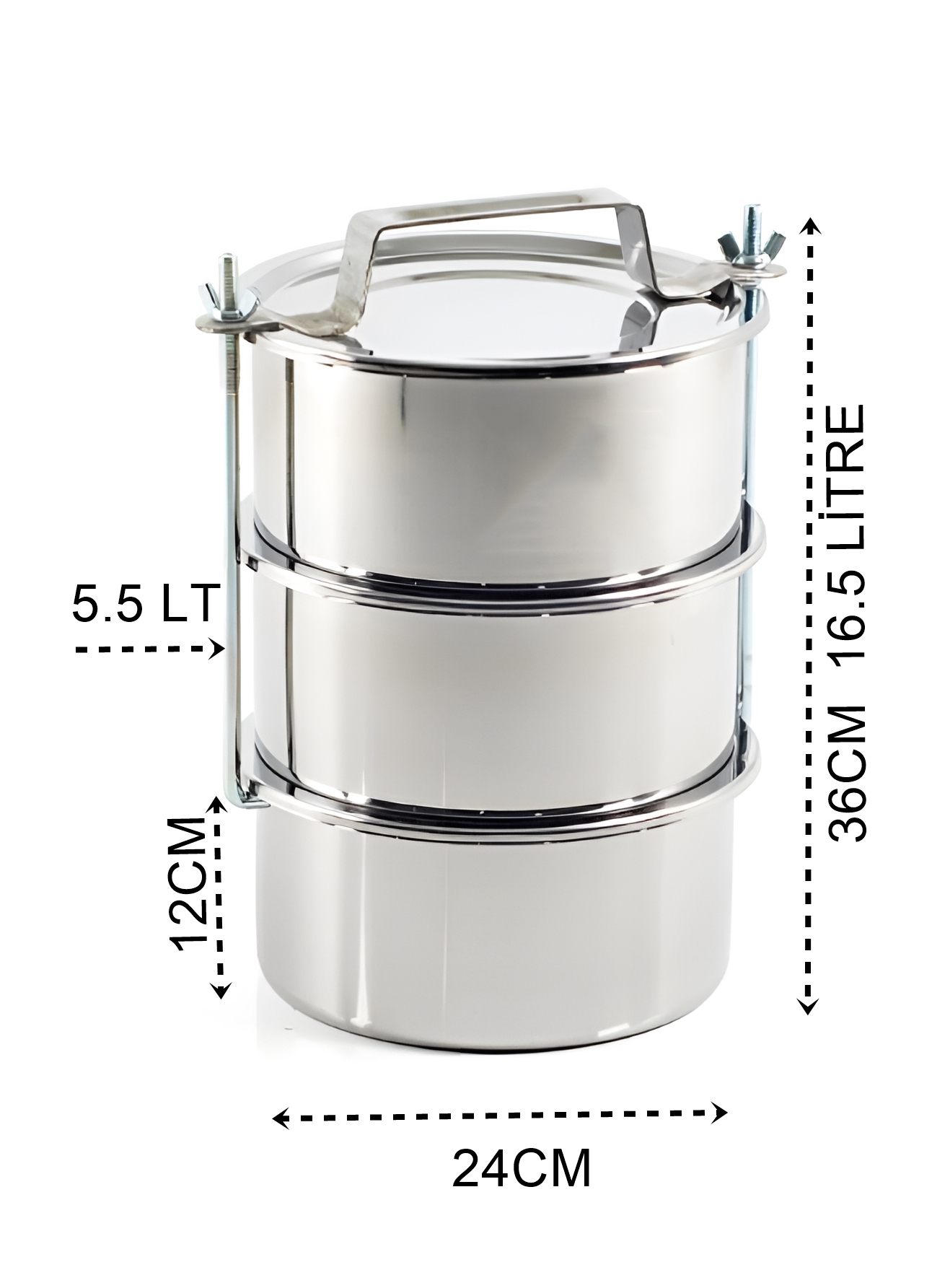 TransForMacion Sefer Tası Paslanmaz Çelik Yemek Kabı 24 cm 16.5 LİTRE 721368