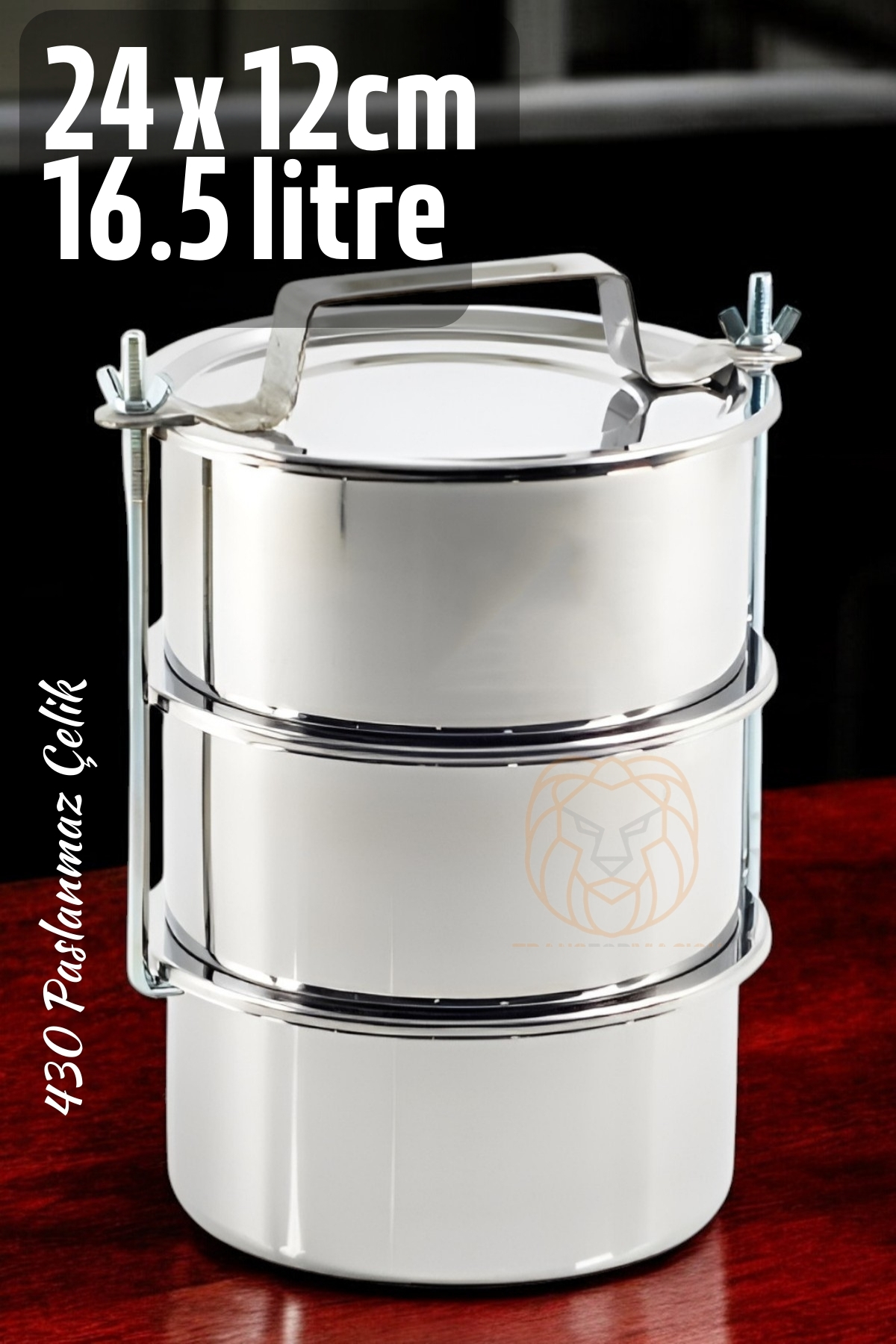 TransForMacion Sefer Tası Paslanmaz Çelik Yemek Kabı 24 cm 16.5 LİTRE 721368