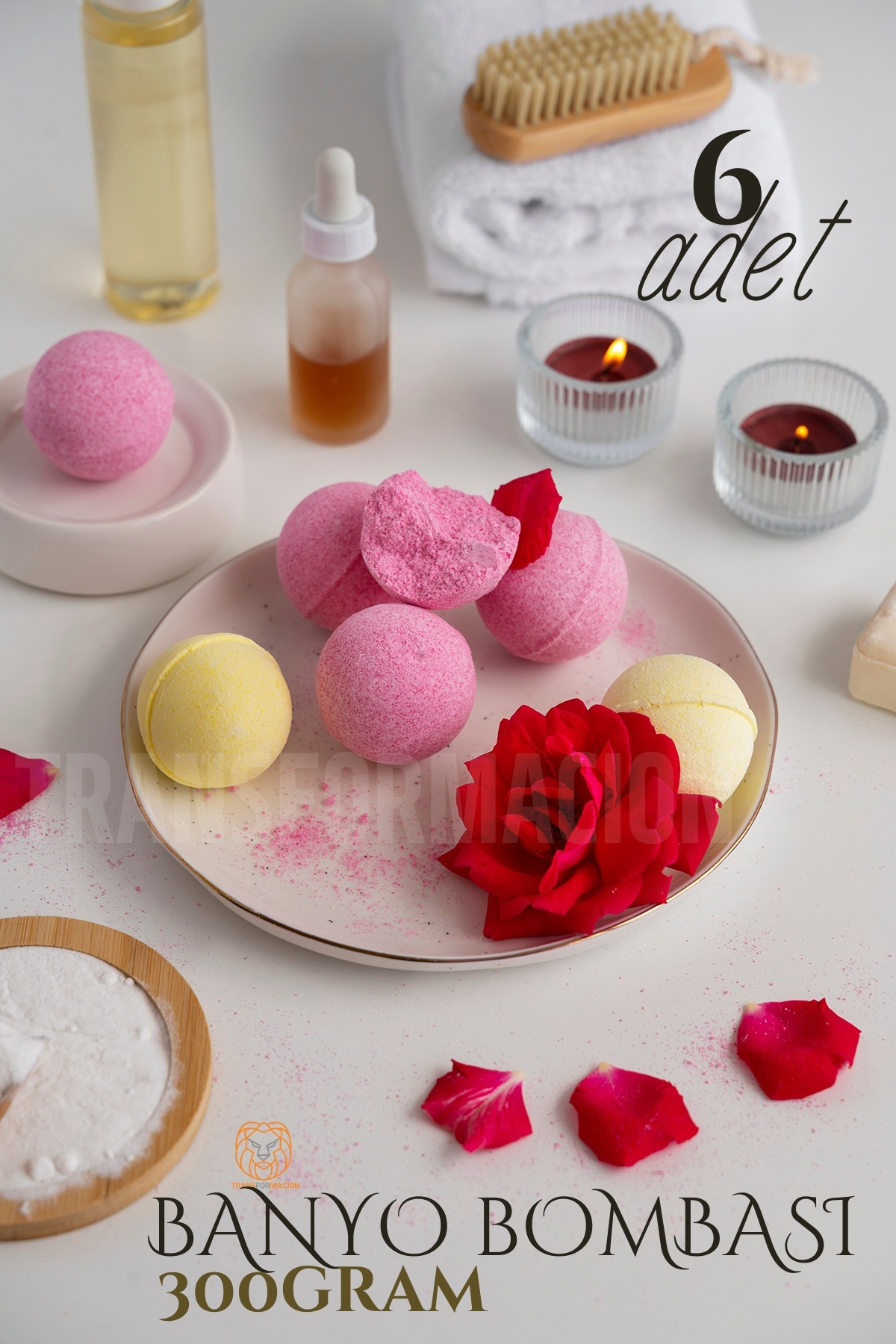 Banyo Bombası Jakuzi Küvet Banyo Bombası Topu 6 adet 300 Gr  