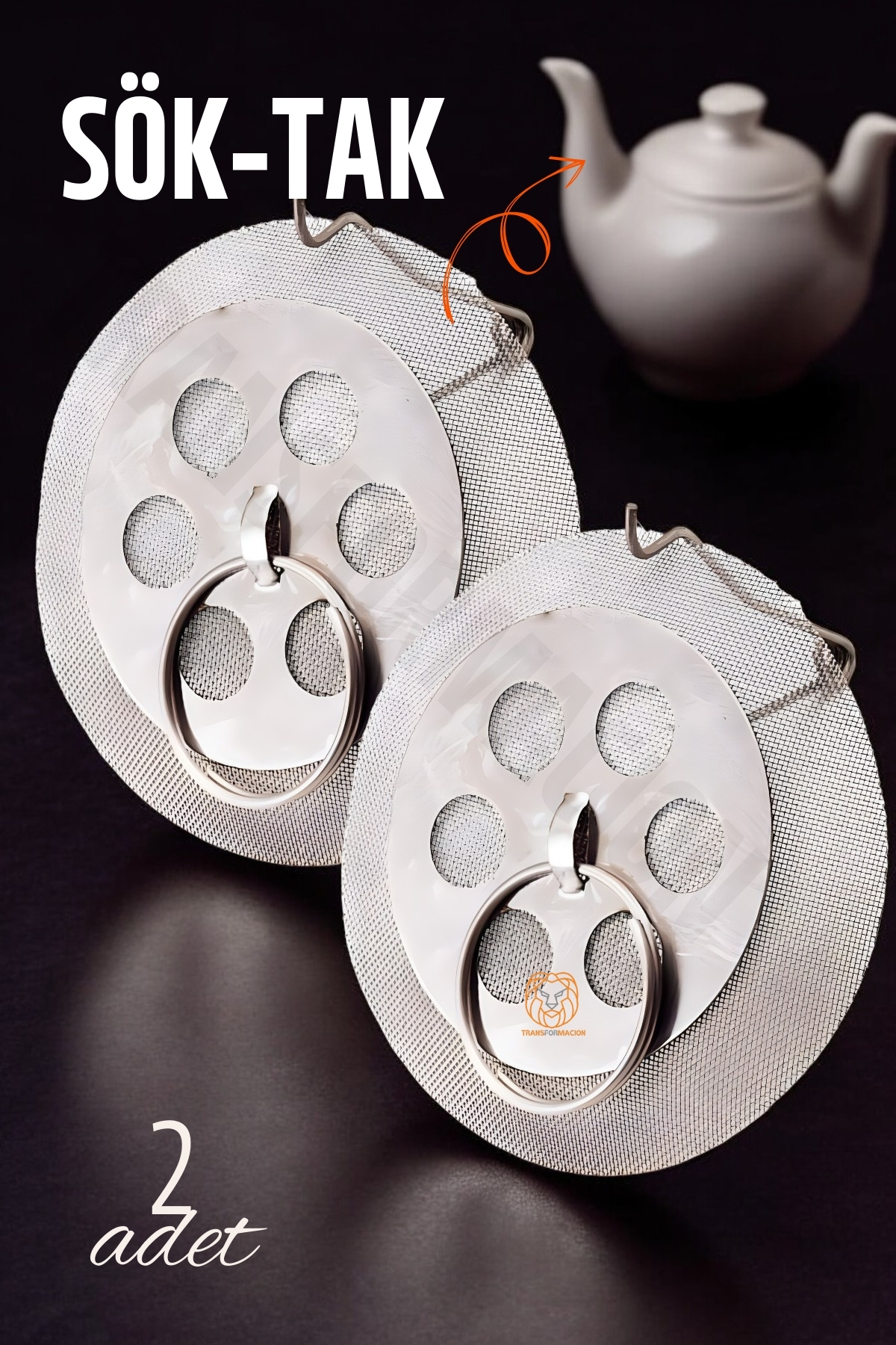Sök-Tak Demlik İçi Çay Filtresi Çay Süzgeci 2 adet  