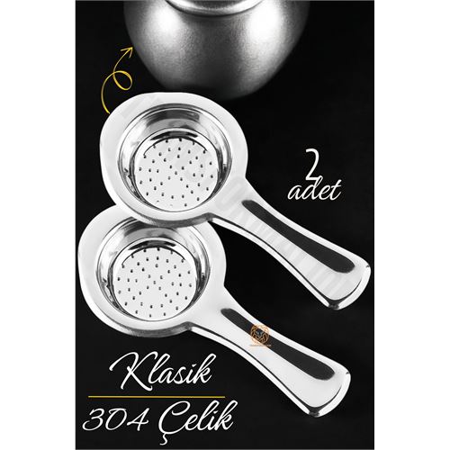 ModaCar Klasik Çay Süzgeci 304 Paslanmaz Çelik 2 ADET  