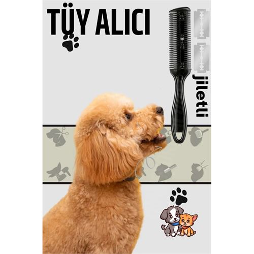 ModaCar Kedi ve Köpek Çift Jiletli Tüy Alma Tarağı  