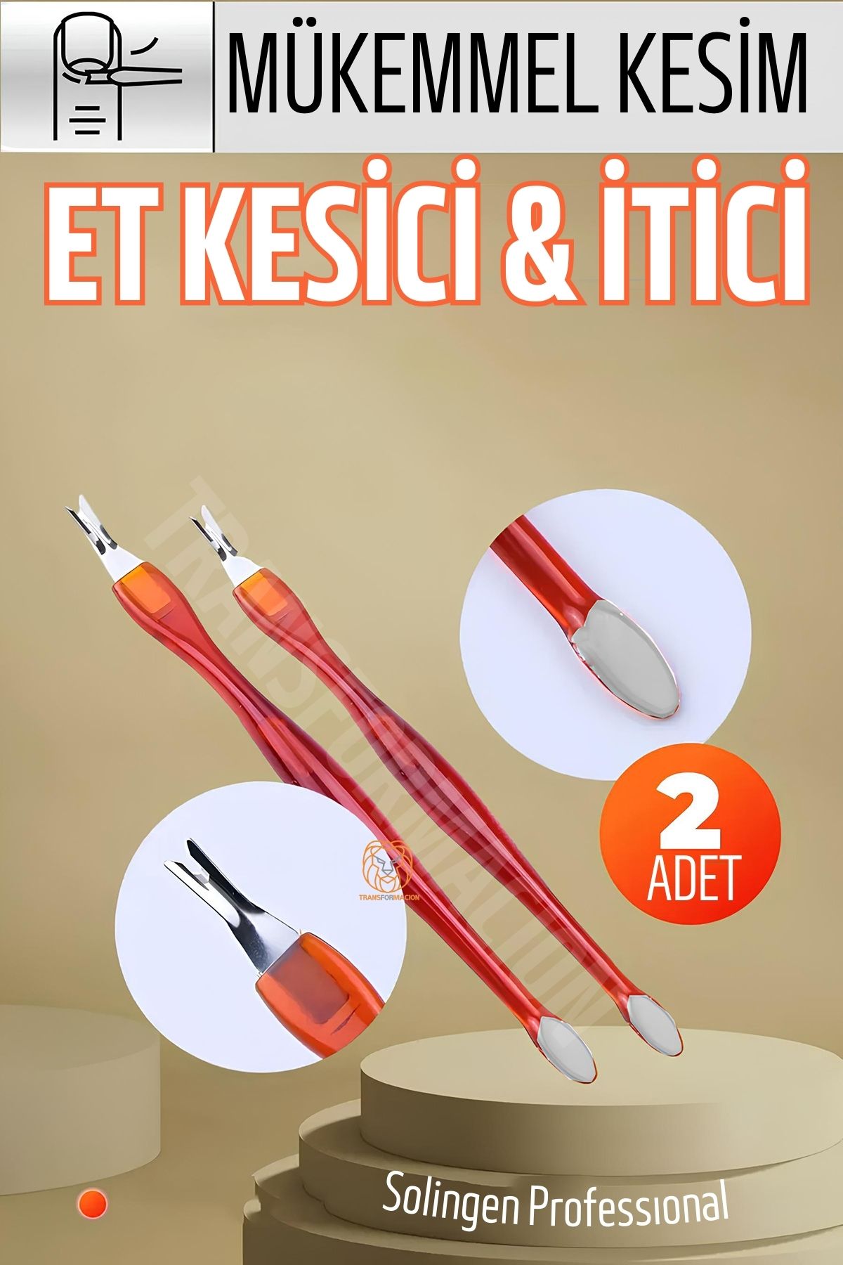 Ergonomik Tırnak Et Kesici Et İtici 2 ADET Solingen  