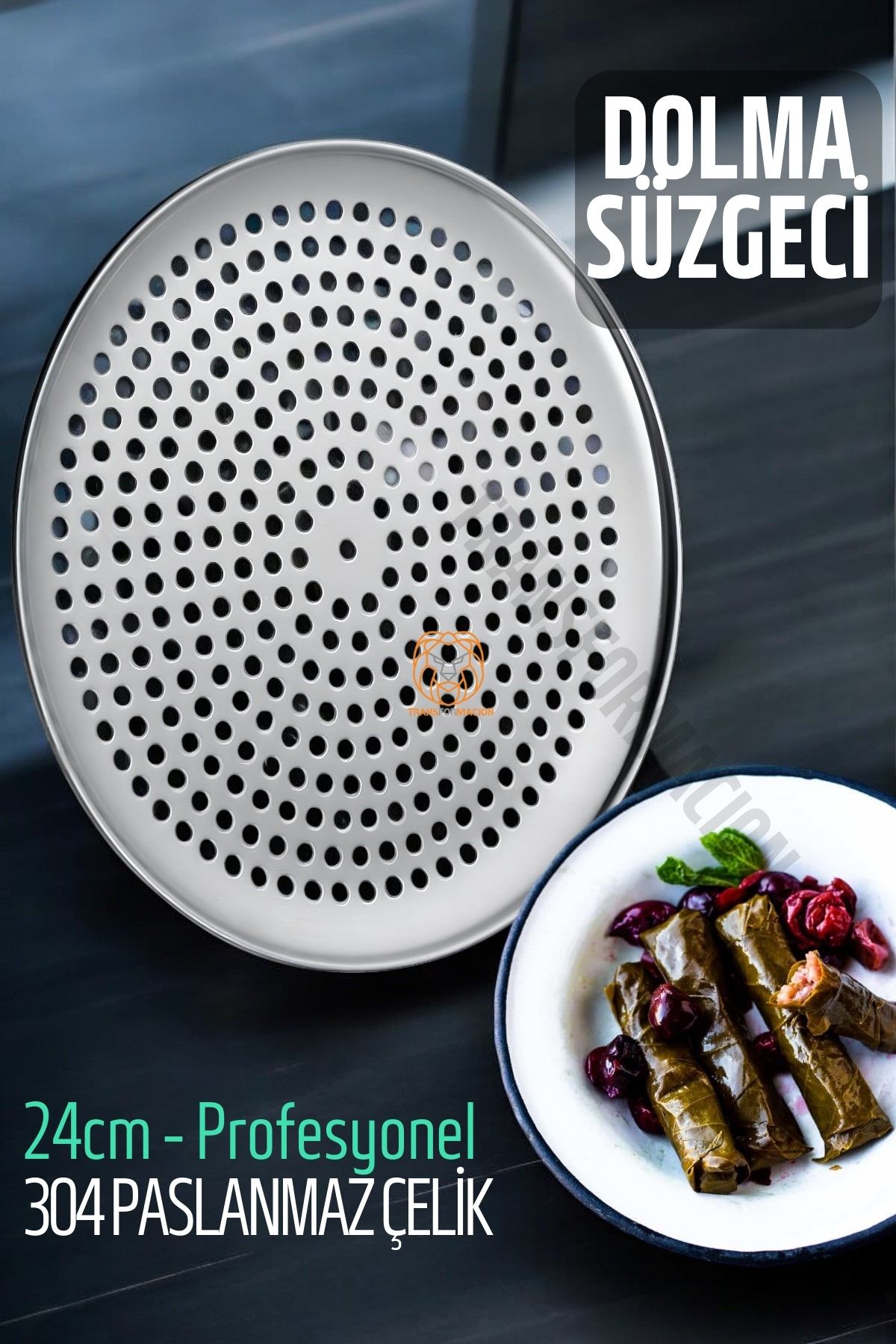 Sarma Dolma Süzgeci 24 cm 304 Paslanmaz Çelik  