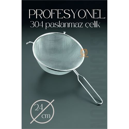 ModaCar 24 Cm Süzgeç 304 Paslanmaz Çelik  
