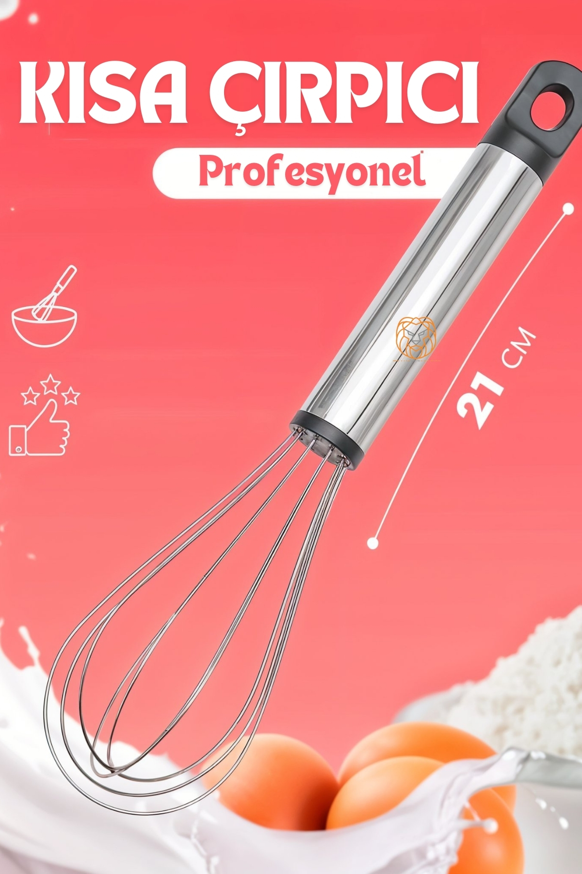 21 cm Metal Çırpıcı 