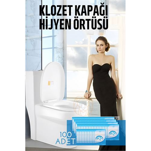 TransForMacion Klozet Kapağı Kılıfı Hijyenik Seyahat Tek Kullanımlık Klozet WC Örtüsü 100 ADET 721374