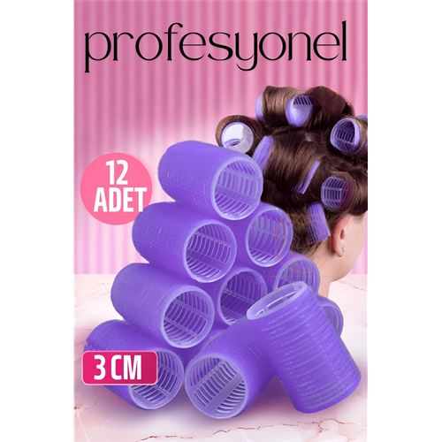 TransForMacion 3 Cm Bigudi  Isısız Saç Şekillendirme Doğal Bukle Bigudisi Profesyonel 12 ADET 721375 
