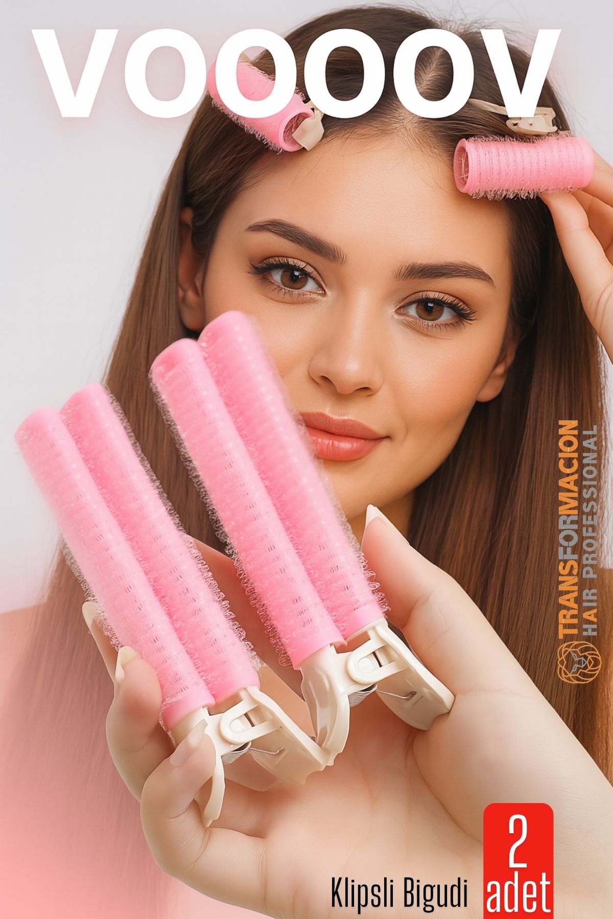 Klipsli Saç Bigudisi 3 cm 2 Adet Isısız Doğal Bukle Gece Bigudisi  721382