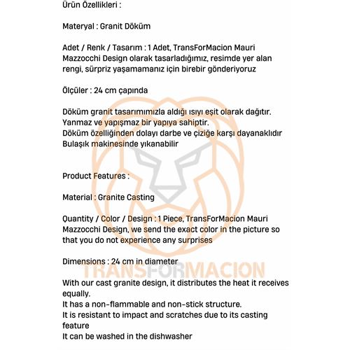 TransForMacion Krep Tavası Granit Döküm Profesyonel 721390
