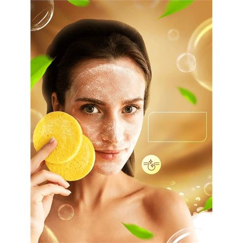TransForMacion  Makyaj Temizlik Pedi Cilt Temizlik Süngeri Doğal Selülöz 10 ADET 721404