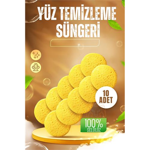 TransForMacion  Makyaj Temizlik Pedi Cilt Temizlik Süngeri Doğal Selülöz 10 ADET 721404