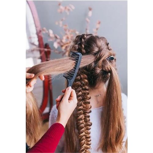 Transformacion Çift Sıralı Saç Açma Tarağı Uzun Kıvırcık Islak Saç Tarağı 721407
