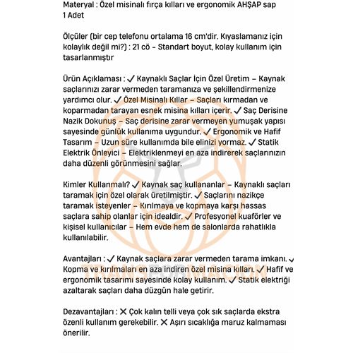 Transformacion Keratin Mikro Kaynak Saç Açma Fırçası Sağlıklı Ahşap 721412 