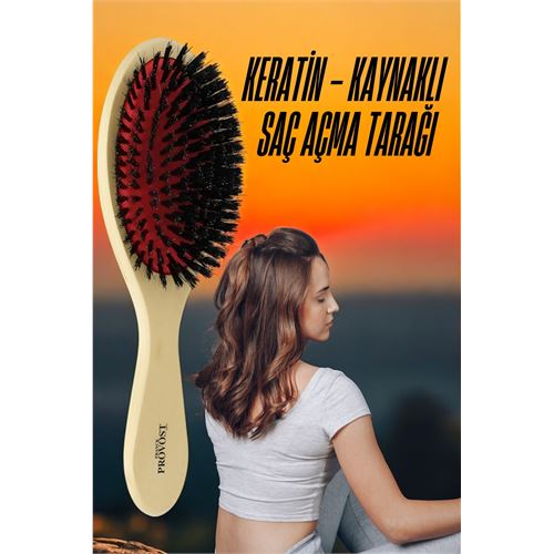 Transformacion Keratin Mikro Kaynak Saç Açma Fırçası Sağlıklı Ahşap 721412 
