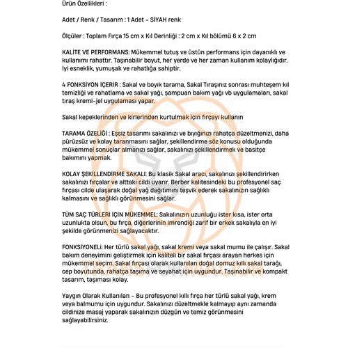 TransForMacion Sakal Bıyık Tarama Fırçası Sakal Tarağı 721414