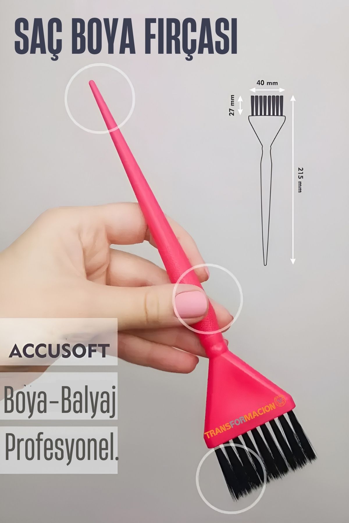 Dar Uçlu Saç Boya Fırçası Balyaj Fırçası Professional 721432