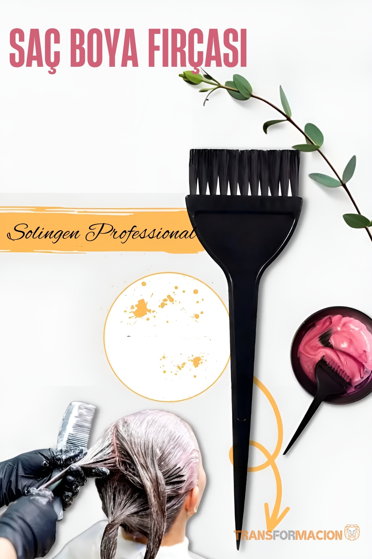 TransForMacion Geniş Uçlu Saç Boya Fırçası Balyaj Fırçası Solingen Professional 721434