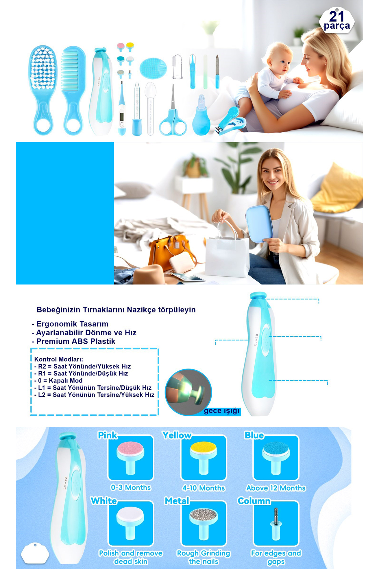 Transformacion Bebek Bakım Seti Çantalı Bebek Bakım Kiti 721463