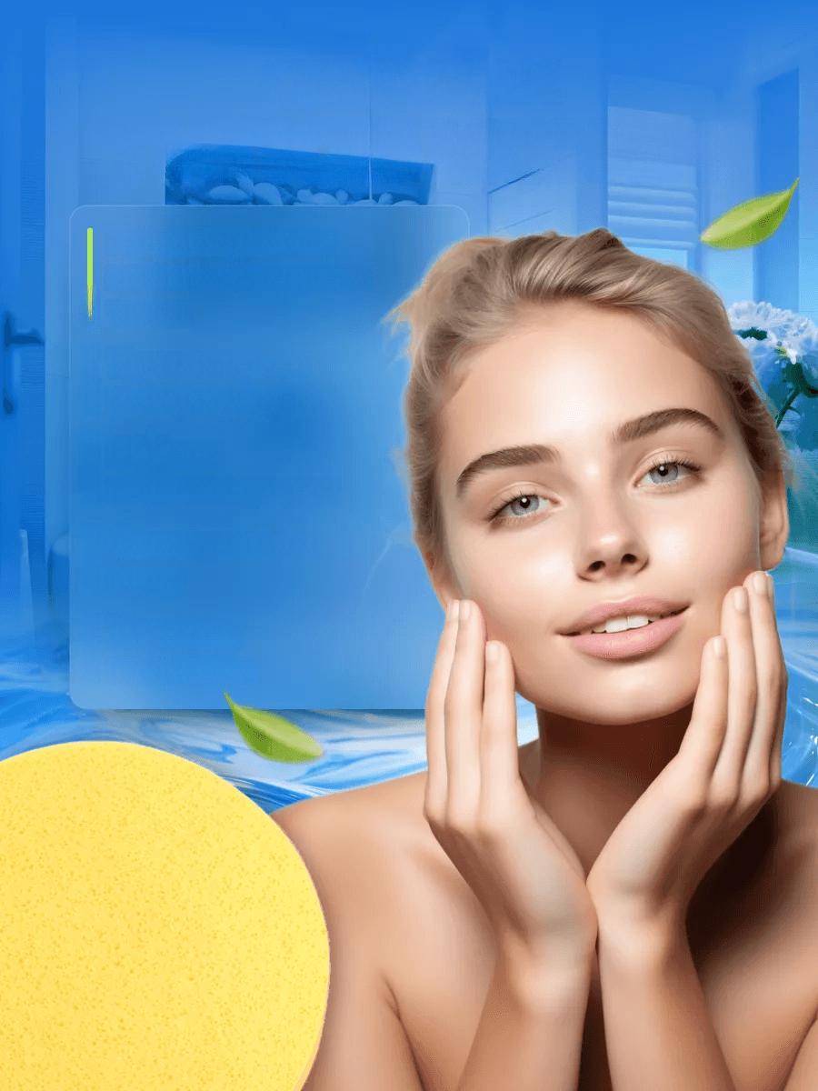 Sıkıştırılmış Makyaj Temizlik Pedi Cilt Temizlik Süngeri Doğal Selülöz 10 ADET 721467