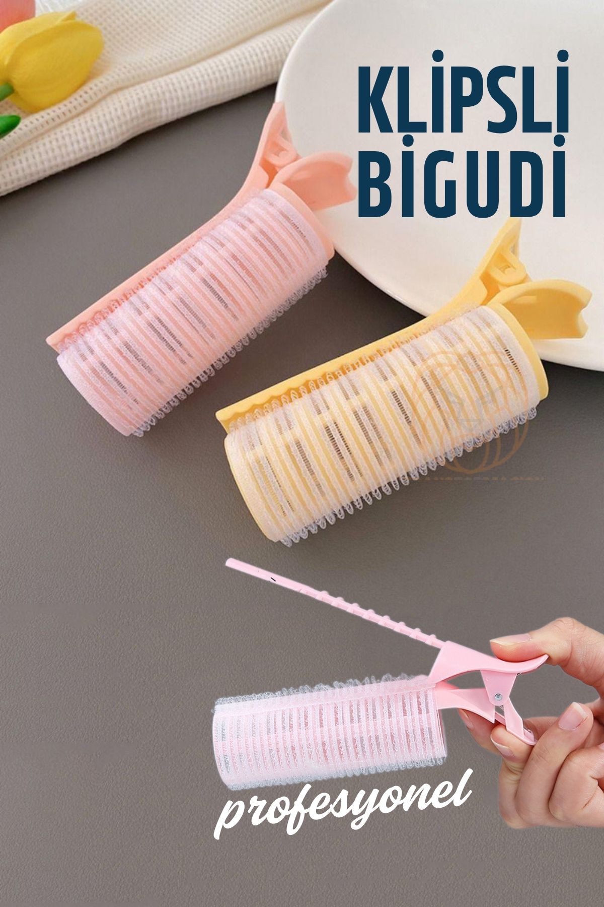 Modacar Klipsli Saç Bigudisi 3 cm 2 Adet Isısız Doğal Bukle Gece Bigudisi