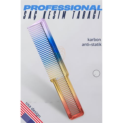 ModaCar Saç Kesim Tarağı Saç Şekillendirme Düzeltme Tarağı RAINBOW 