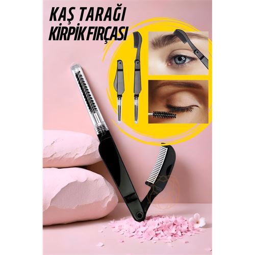 ModaCar Kirpik Fırçası Kaş Tarağı Kaş ve Kirpik Fırçlı Tarak 