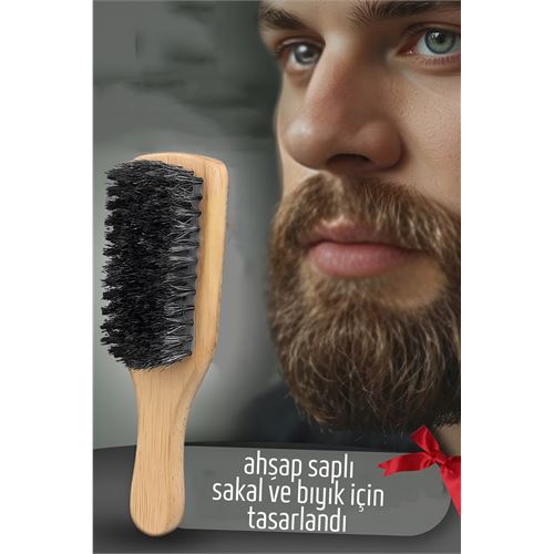 ModaCar Sakal Tarama Fırçası Ahşap Saplı 
