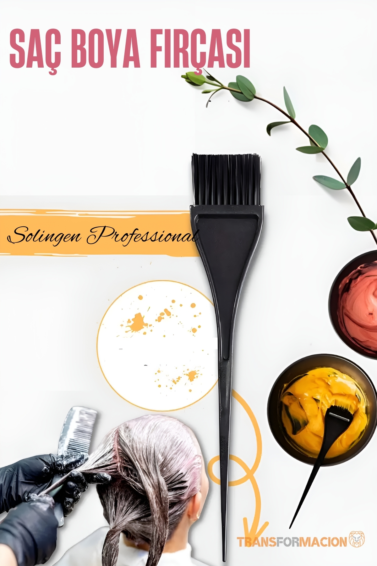 Dar Uçlu Saç Boya Fırçası Balyaj Fırçası Solingen Professional 