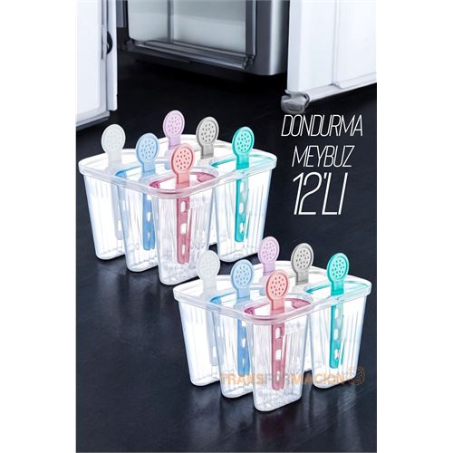 ModaCar 12 li Dondurma Kalıbı Meybuz Kalıbı 