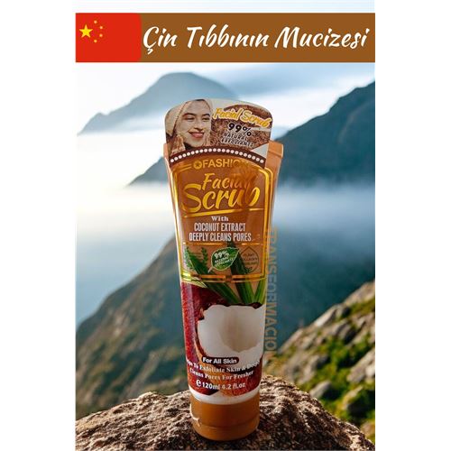 ModaCar WOKALI Yüz Peelingi Hindistan Cevizi Özlü Derin Gözenek Temizleyici Yüz Peeling Scrub 