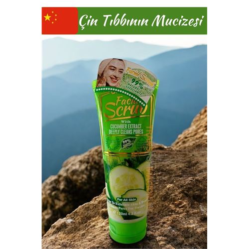 ModaCar WOKALI Yüz Peelingi Salatalık Özü Derin Gözenek Temizleyici Yüz Peeling Scrub 